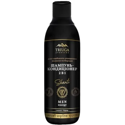 Шампунь Triuga Shanti for men 2в1 Для глибокого очищення волосся та бороди 550 мл (4820164642214)