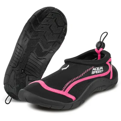 Аквашузи Aqua Speed Aqua Shoe Model 704-19 чорний, малиновий 37 (5908217695628)