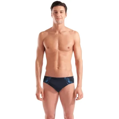 Плавки Arena Poseidonia Swim Briefs 009075-508 чорний, бірюзовий 100 (3468337621980)
