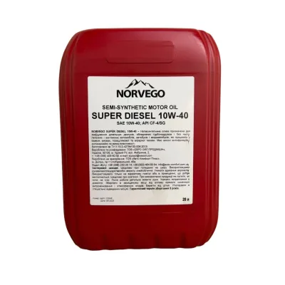 Моторна олива NORVEGO SUPER DIESEL 10W40 20л