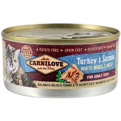 Вологий корм для кішок Carnilove з індичкою та лососем (8595602528998)