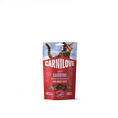 Ласощі для котів Carnilove Soft Snack Sardine with Strawberry 50 г (8595602582556)