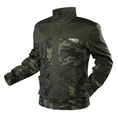 Куртка робоча Neo Tools CAMO, розмір XXL (56), 255 г/м2, високий комір, кишені на бл (81-211-XXL)