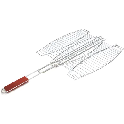 Решітка для гриля Voltronic 40х37 см, овальна на три риби (PE-RNOFGB40*37)