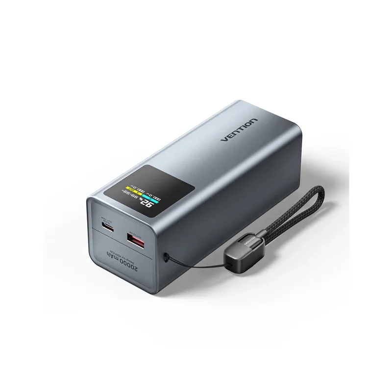 Батарея універсальна Vention 20000 mAh 100W Gray TFT Display Type (FKCH0)