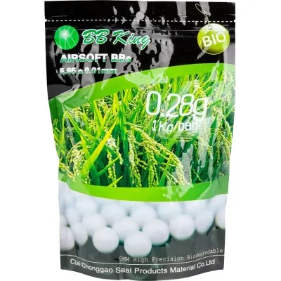 Страйкбольні кульки BB King Biogradable 6 мм 0,28 г 1кг/уп (1401.00.09)