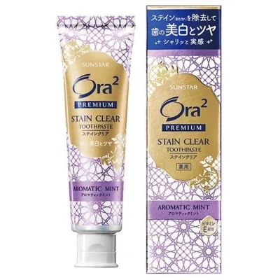 Зубна паста Sunstar Ora2 Premium Stain Clear Toothpaste Aromatic Mint Лаванда і м'ята 100 г (4901616013148)