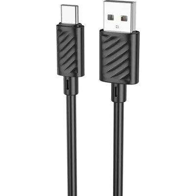 Дата кабель USB 2.0 AM to USB-C 1.0m X88 Gratified black HOCO (6931474783349)