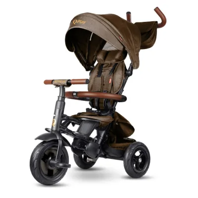 Дитячий велосипед QPlay Rito Deluxe Складаний Триколісний Brown (S380-17RitoDeluxeBrown)