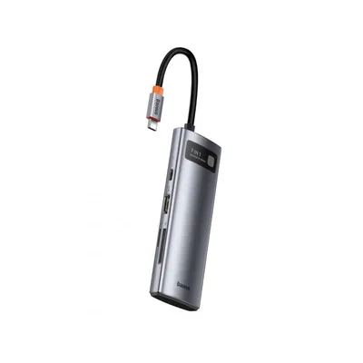 Порт-реплікатор Baseus 7-in-1 Metal Gleam Series Type-C to HDMI+USB+SD/TF Docking Station (WKWG020113)
