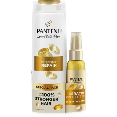 Набір косметики Pantene Pro-V Інтенсивне відновлення 400 мл + Олія для волосся Keratin Protection 100 мл (8700216883030)