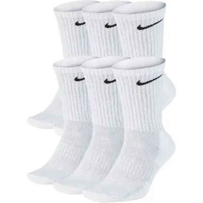 Шкарпетки Nike U NK EVERYDAY CUSH CREW 6PR-BD SX7666-100 34-38 6 пар Білі (194954124803)