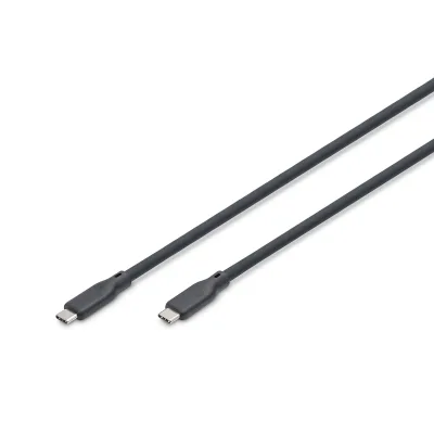 Дата кабель USB-C to USB-C 0.5m USB4 2.0 80G 240W 16K silicone black Digitus (AK-300350-005-S)