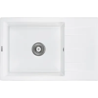 Мийка кухонна GRANADO NAVIA white з сифоном (775*495mm.) (gr3805)
