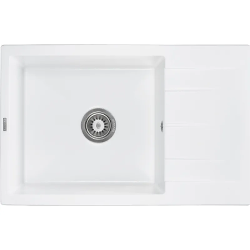 Мийка кухонна GRANADO NAVIA white з сифоном (775*495mm.) (gr3805)