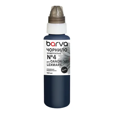 Чорнило Barva Canon/HP/Lexmark 4 100 мл, unsversal, black (CU4-471e)