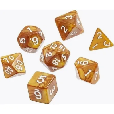 Набір кубиків для настільних ігор Games 7 Days Pearl 7 Dice Set - Gold (g7dpearl01)
