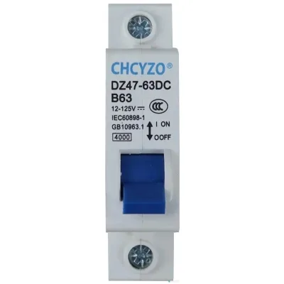 Автоматичний вимикач CHCYZO DZ47-63DC-B40