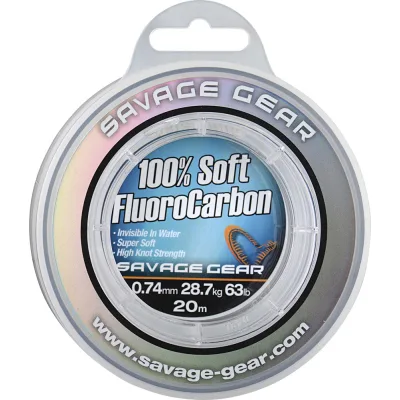 Флюорокарбон Savage Gear Soft Fluorocarbon 15m 1.0mm 50.5kg Clear (1854.22.39)