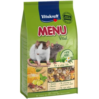 Корм для гризунів Vitakraft Premium Menu Vital для декоративних гризунів та щурів 1 кг (4008239256577)