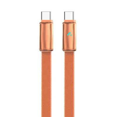 Дата кабель USB-C to USB-C 1.0m 5A 100W ultra-thin orange ColorWay (CW-CBPDCC100-OR)