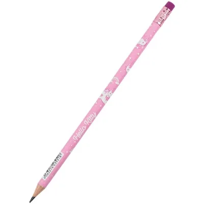 Олівець графітний Kite Hello Kitty круглий, з гумкою, НВ (HK25-056) (упаковка 36 шт)