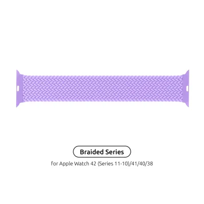 Ремінець до смарт-годинника Armorstandart Braided Solo Loop для Apple Watch 42 (Series 11-10)/41/40/38 Lavender Grey Size 6 (144 mm) (ARM64899)