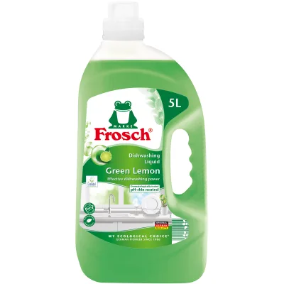 Засіб для ручного миття посуду Frosch Зелений лимон 5 л (4009175956156)