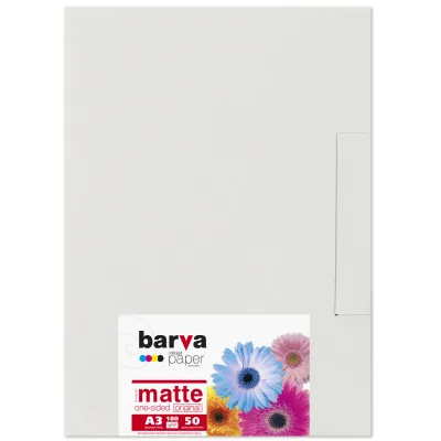 Фотопапір Barva A3 180г Original matte 50c (IP-BAR-A180-107)