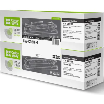 Картридж ColorWay CANON 051 LBP162/MF269/MF267/MF264 DUAL PACK 2x1,7K (CW-C051FM)