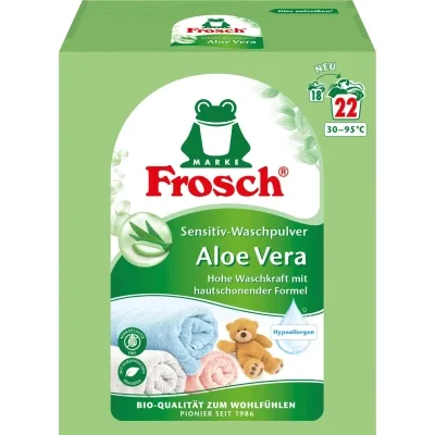 Пральний порошок Frosch Колор Алое Вера 1450 г (4001499960291/4001499969508)