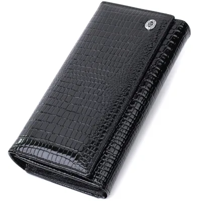 Гаманець ST Leather Шкіряний Чорний (22683)
