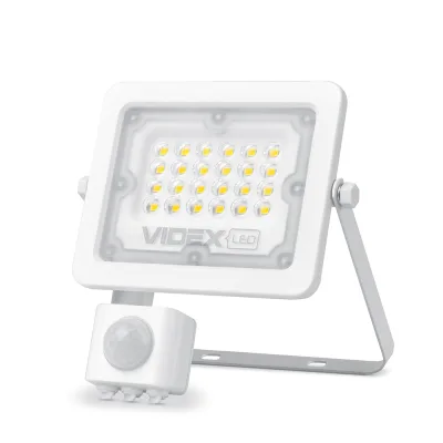 Прожектор Videx LED 10W 5000K з датчиком руху (VL-F2e105W-S)