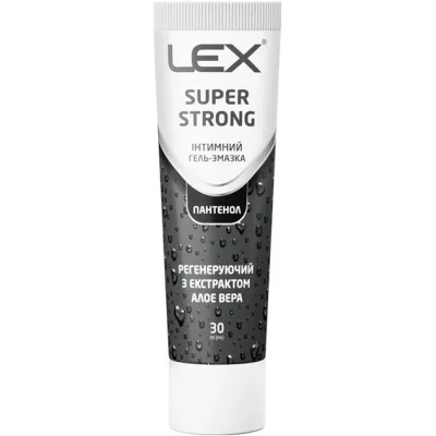 Інтимний гель-змазка Lex Condoms Super Strong Регенеруючий З екстрактом алое вера 30 мл (7640341151936)