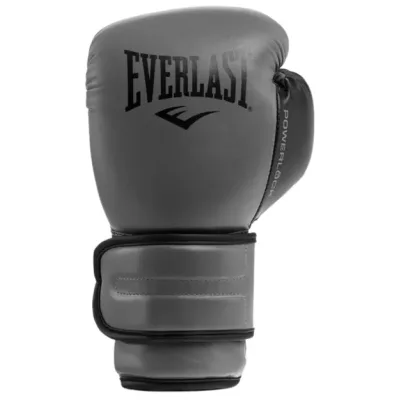 Боксерські рукавички Everlast PowerLock Boxing Training Gloves P00002306 сірий, чорний 14 унцій (009283608545)