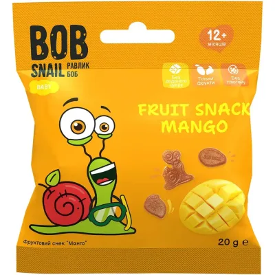 Дитячі снеки Bob Snail фруктові манго 20 г (1740855)