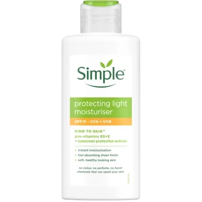 Крем для обличчя Simple Kind To Skin Protecting Light Moisturizer SPF15 Легкий захисний 125 мл (8710908435812)