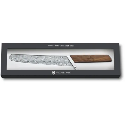 Кухонний ніж Victorinox Swiss Modern BreadPastry Damast 22 см Wood (6.9070.22WJ21)