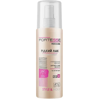 Лак для волосся Fortesse Professional Style & Hold Рідкий ультрасильної фіксації 150 мл (4820197000869)