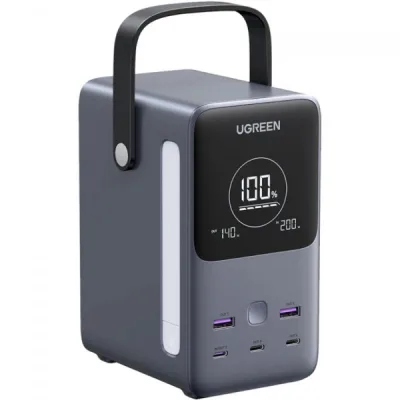 Батарея універсальна Ugreen 48000mAh 300W PD/3.1, зарядка 140W, Led лампа (25286)