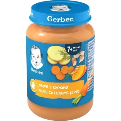 Дитяче пюре Gerber Овочі з куркою з 7 місяців 190 г (1227384)