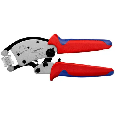 Затискач для клем KNIPEX з поворотною головкою, для контактних гільз (97 53 18)