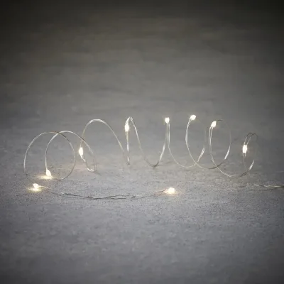 Гірлянда Luca Lighting струна, 1 м, класична біла, 10 LED 2xCR2032, таймер (8720362037095)