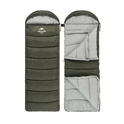 Спальний мішок Naturehike U350 NH20MSD07 Hollow Cotton Right Green (6927595767238-R)