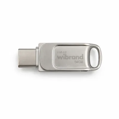 USB флеш накопичувач Wibrand 64GB Bee Silver USB 3.2/Type-C (WI3.2TC/BE64TC039S)