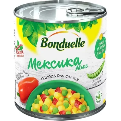 Овочева консервація Bonduelle Овочева суміш Мексика Мікс 300 г (3083681152333)