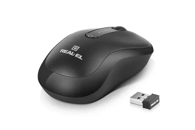 Мишка REAL-EL RM-450W Wireless/Bluetooth Black/Gray (EL123200046)