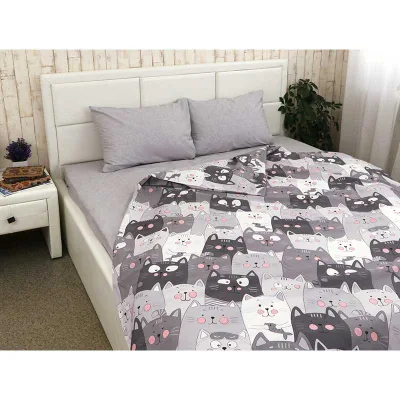 Постільна білизна Руно Бязь Grey Cat полуторний (677.114Б_Grey Cat)