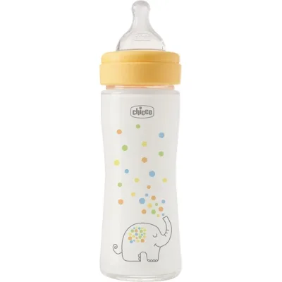 Пляшечка для годування Chicco Perfect Easy силіконова, від 0+ міс. повільний потік 240 мл (20252.30)