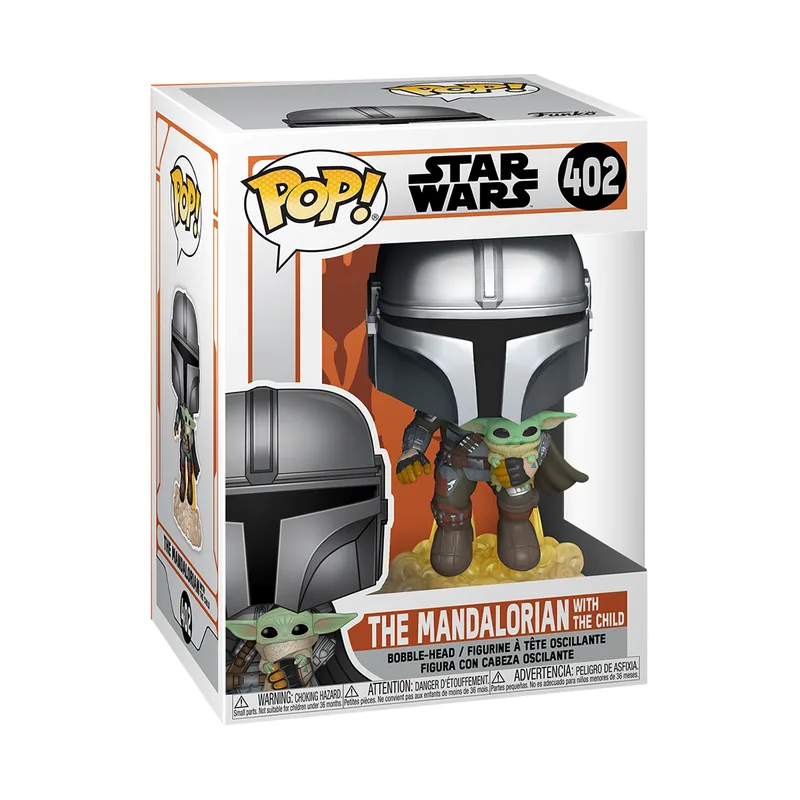 Ігрова фігурка FUNKO POP! серії "Мандалорець" - МАНДАЛОРЕЦЬ, ЩО ЛЕТИТЬ З МАЛЮКОМ